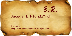 Bucsák Richárd névjegykártya